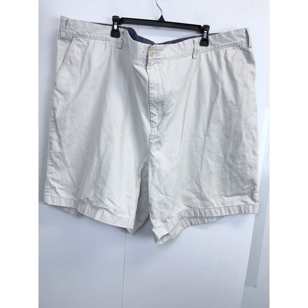 Nautica Chino Deck Shorts Mens Size 58W ‎ Big & Tall Flat Front Khaki 8" Inseam